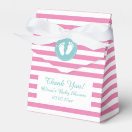 ピンクと白のストライプ赤ちゃんシャワーのパーティーの好意ボックス フェイバーボックス