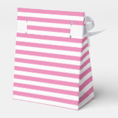 ピンクと白のストライプ赤ちゃんシャワーのパーティーの好意ボックス フェイバーボックス (裏面サイド)