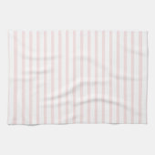 ピンクと白のストライプ キッチンタオル (横)