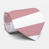 ピンクと白のストライプ ネクタイ (ロール)