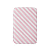 ピンクと白のストライプ バスマット (正面縦)