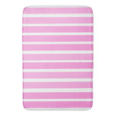 ピンクと白のストライプ バスマット (正面縦)