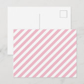 ピンクと白のストライプ ポストカード (正面/裏面)