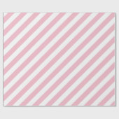 ピンクと白のストライプ ラッピングペーパー (フラット)