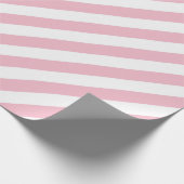 ピンクと白のストライプ ラッピングペーパー (角)