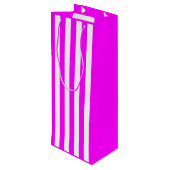 ピンクと白のストライプ ワインギフトバッグ (裏面アングル)