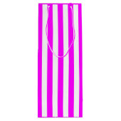 ピンクと白のストライプ ワインギフトバッグ (裏面)