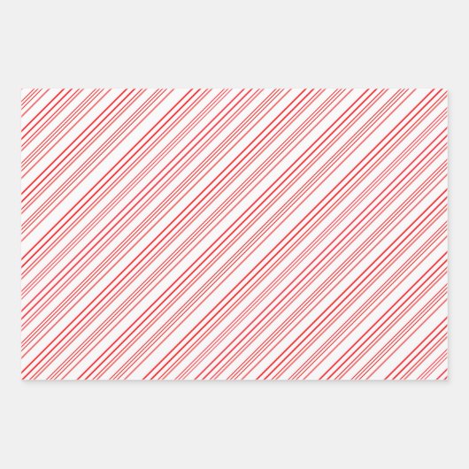 ピンクと白のストライプ、果実と挨拶 ラッピングペーパーシート (正面)