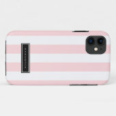 ピンクと白のストライプ Case-Mate iPhoneケース (裏面(横))