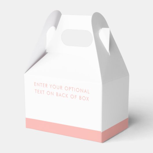 ピンクと白のストライプXOXOありがとうパーティー フェイバーボックス (裏面サイド)