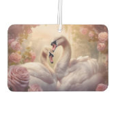 ピンクと白のスワン カーエアーフレッシュナー (裏面)