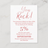 ピンクと白のソーシャルメディアロゴ 名刺 (正面)