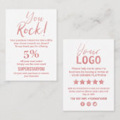 ピンクと白のソーシャルメディアロゴ 名刺 (正面/裏面)