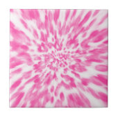 ピンクと白のタイダイ タイル (正面)