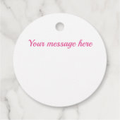 ピンクと白のダイヤモンドパターン フェイバータグ (裏面)