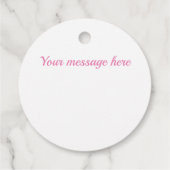 ピンクと白のダイヤモンドパターン フェイバータグ (裏面)