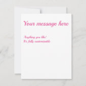 ピンクと白のダイヤモンドパターン 出欠カード (裏面)