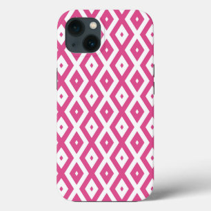 ピンクと白のダイヤモンドパターンCase-Mate iPhone ca 13ケース
