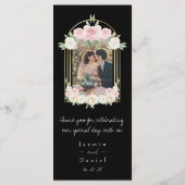 ピンクと白のダスキー開花フラットメニュー メニュー (裏面)