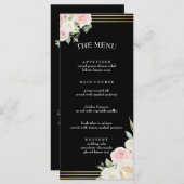 ピンクと白のダスキー開花フラットメニュー メニュー (正面/裏面)