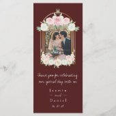 ピンクと白のダスキー開花フラットメニュー メニュー (裏面)