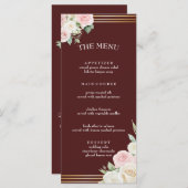 ピンクと白のダスキー開花フラットメニュー メニュー (正面/裏面)