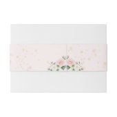 ピンクと白のダスキー開花招待状用帯 招待状ベリーバンド (裏面例)