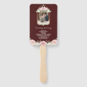 ピンクと白のダスキー開花結婚の旅程 ハンドファン (裏面)