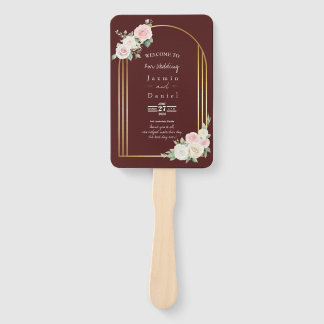 ピンクと白のダスキー開花結婚の旅程 ハンドファン