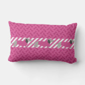 ピンクと白のダックシュント裏枕 ランバークッション (裏面)