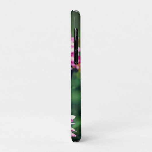 ピンクと白のダリアの花のイニシャル Case-Mate iPhoneケース (裏面/左)