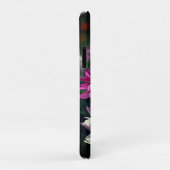 ピンクと白のダリアの花のイニシャル Case-Mate iPhoneケース (裏面/右)