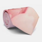 ピンクと白のダリアネックタイ ネクタイ (ロール)