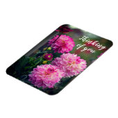 ピンクと白のダリア考えるフラワーズ マグネット (左側)