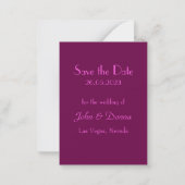 ピンクと白のダリア花の日付カードを保存 ノートカード (裏面)