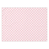 ピンクと白のチェック市松模様にコットンダイニング テーブルクロス (正面(横))