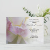 ピンクと白のチューリップの花の結婚式後ブッフェ招待状 招待状 (スタンド正面)