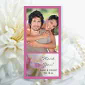 ピンクと白のチューリップ結婚の花ありがとう サンキューカード