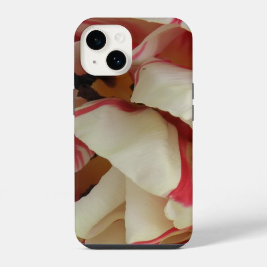 ピンクと白のチューリップ iPhoneケース (裏面)