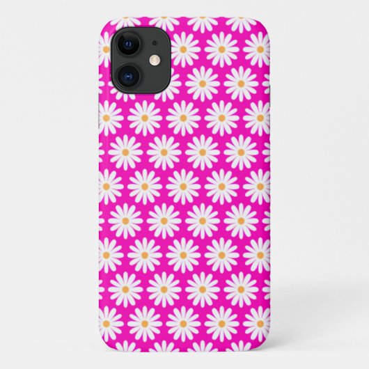 ピンクと白のデイジーの花 Case-Mate iPhoneケース (裏面)