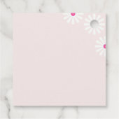 ピンクと白のデイジー花 フェイバータグ (裏面)