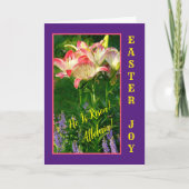 ピンクと白のデイリー/イースターの喜び/彼は上昇 シーズンカード (正面)