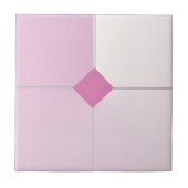 ピンクと白のデザインのタイル タイル (正面)