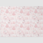 ピンクと白のトナカイと木のクリスマス 薄葉紙 (正面)