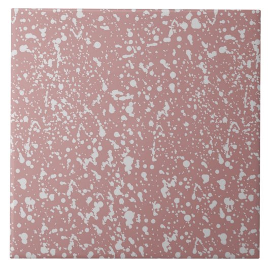 ピンクと白のドットのパターンを抽象化 タイル (正面)