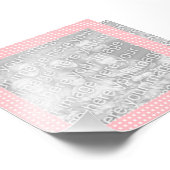 ピンクと白のドットのフレーム写真 フォトプリント            (角)