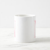 ピンクと白のドットモノグラム コーヒーマグカップ (中央)