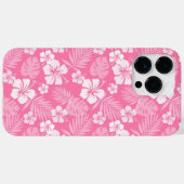 ピンクと白のハイビスカスの花 Case-Mate iPhoneケース (裏面 (横))