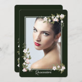 ピンクと白のハナミズキのキンセアニエラへの招待状 招待状 (正面/裏面)