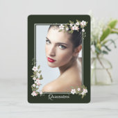 ピンクと白のハナミズキのキンセアニエラへの招待状 招待状 (スタンド正面)